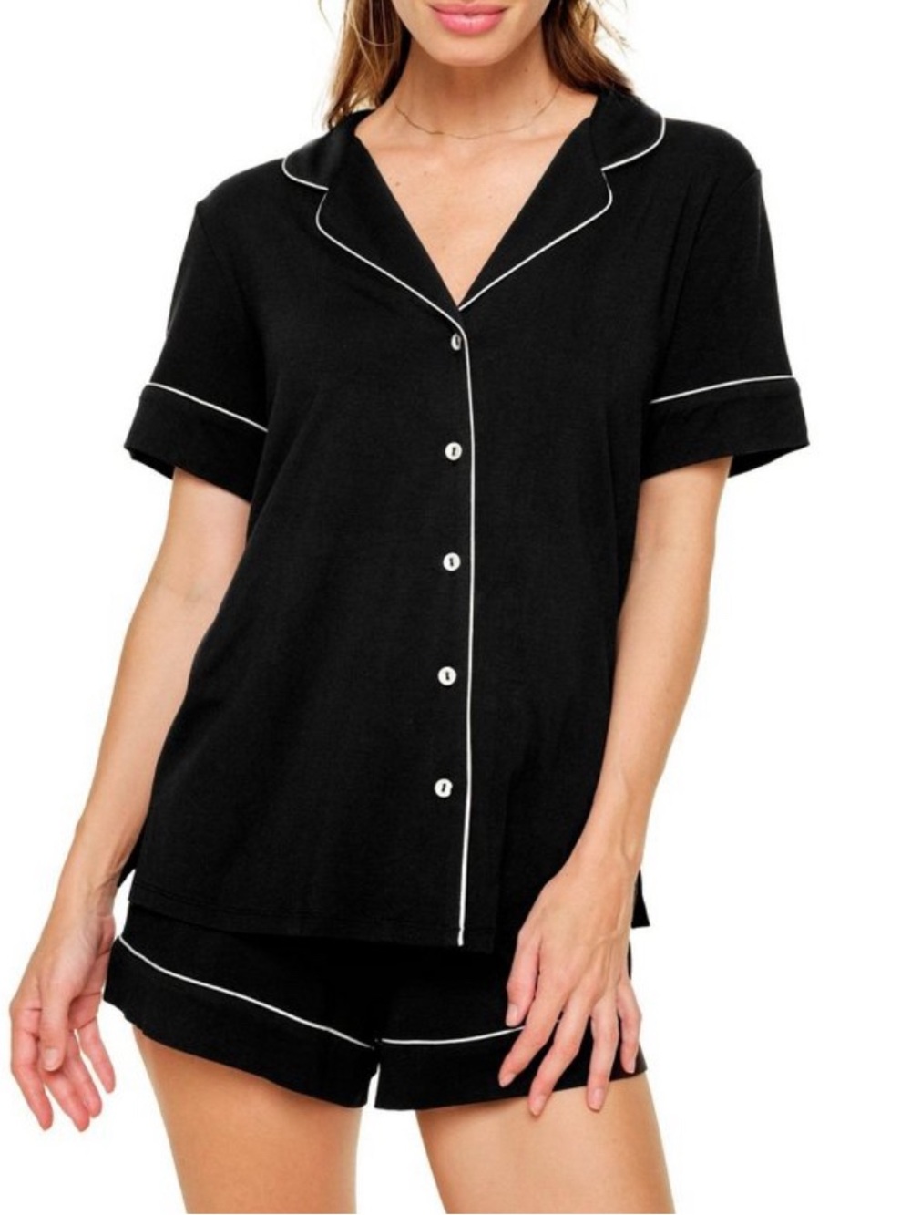 Adore Me Black Pajama Short Set